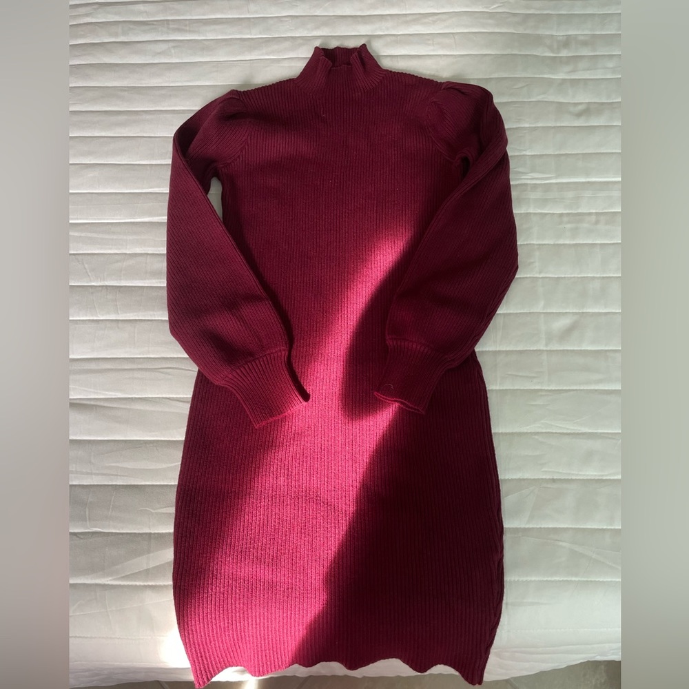 Maroon size S sweater dress